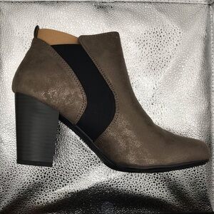 Taupe Heeled Ankle Boots